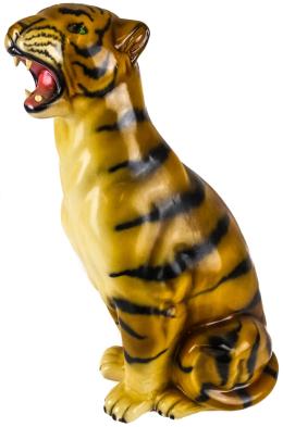 890 - FIGURA DE ESTUCO POLICROMADO "TIGRE"