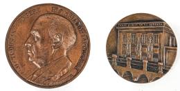 372 - DOS MEDALLAS CONMEMORATIVAS EN COBRE