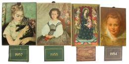 265 - LOTE DE CUATRO CALENDARIOS DE MEDIADOS DE SIGLO XX