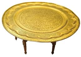 305 - MESA CIRCULAR CON SOPORTE DE MANUFACTURA MARROQUÍ