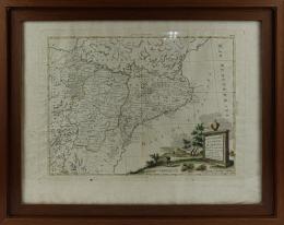 219 - MAPA CATALUÑA, ARAGÓN Y NAVARRA. ANTONIO ZATTA 1775