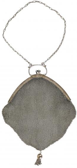 657 - BOLSO DE MALLA EN PLATA DEL PRIMER TERCIO DEL S.XX