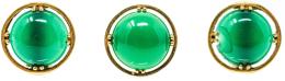 98 - CONJUNTO DE PENDIENTES Y ANILLO CON CRISOPASA