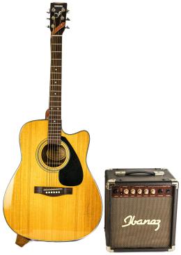 851 - GUITARRA ACÚSTICA CON AMPLIFICADOR