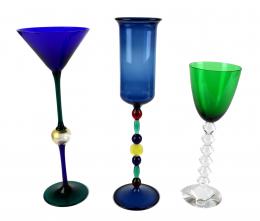 363 - TRES COPAS EN CRISTAL DE FINALES S.XX