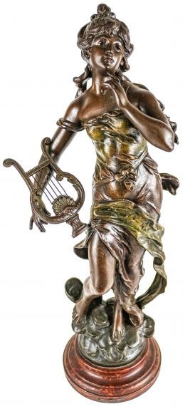 791 - ESCULTURA FRANCESA EN CALAMINA DE PRINCIPIOS DEL S.XX