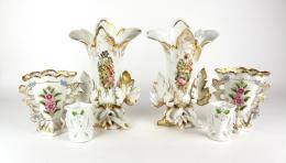 415 - COLECCIÓN DE JARRONES ISABELINOS DE LA SEGUNDA MITAD S.XIX