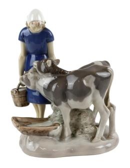 436 - FIGURA EN PORCELANA DANESA "J&G" DEL ÚLTIMO TERCIO DEL S.XX