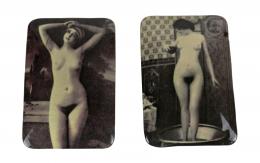 470 - PAREJA DE CAJAS EN PORCELANA 