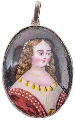 164 - MEDALLÓN CON ESMALTE DE PRINCIPIOS DEL S.XX
