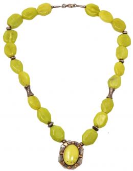 78 - COLLAR DE JADE Y PLATA
