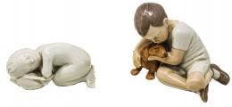 424 - DOS FIGURAS EN PORCELANA DANESA "BING & GRONDAHL"