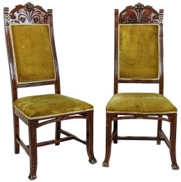 327 - PAREJA DE SILLAS MODERNISTAS DE PRINCIPIOS S.XX