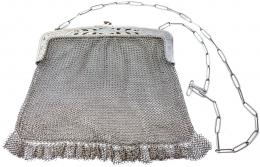 965 - BOLSO DE MALLA EN PLATA DEL PRIMER TERCIO DEL S.XX