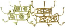786 - DOS PAREJAS DE PERCHAS DE BRONCE  DE PPS. DEL S.XX
