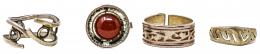 140 - CUATRO ANILLOS DE PLATA