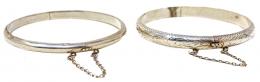 121 - DOS PULSERAS ESCLAVAS DE PLATA