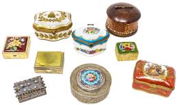 877 - COLECCIÓN DE NUEVE CAJITAS PASTILLERO