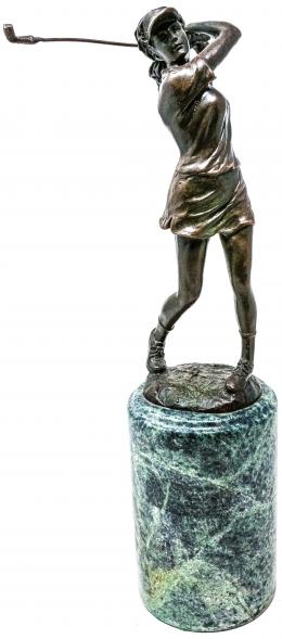 1040 - ESCULTURA EN BRONCE "JUGADORA DE GOLF"