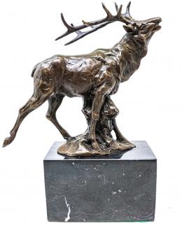 1037 - ESCULTURA EN BRONCE "CIERVO" 