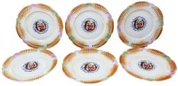415 - CONJUNTO DE SEIS PLATITOS EN PORCELANA DEL PRIMER TERCIO S.X