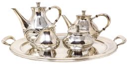 639 - JUEGO DE CAFÉ Y TÉ DE PLATA  DEL ÚLTIMO TERCIO DEL S.XX
