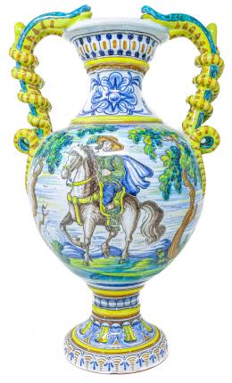 404 - JARRÓN EN CERÁMICA DE TALAVERA DE MEDIADOS DEL S.XX