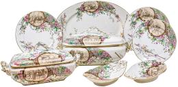 439 - VAJILLA EN PORCELANA DE FINALES DEL S.XIX