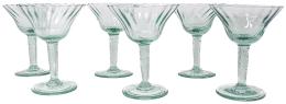 52 - SEIS COPAS DE CAVA CRISTAL SOPLADO