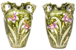 427 - PAREJA DE JARRONES EN PORCELANA DEL PRIMER CUARTO DEL S.XX