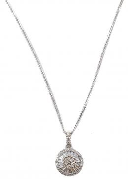 70 - COLGANTE ROSETÓN CON BRILLANTES Y DIAMANTES