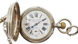 145 - RELOJ DE BOLSILLO CON LEONTINA DEL S.XIX