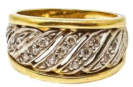 51 - ANILLO DE ORO CON CIRCONITAS