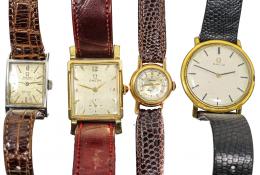 91 - CUATRO RELOJES OMEGA DE MEDIADOS S.XX