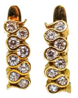118 - PENDIENTES EN ORO CON CIRCONITAS