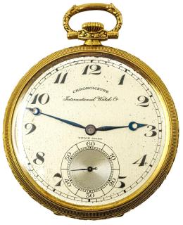 162 - RELOJ DE BOLSILLO IWC, CIRCA 1930