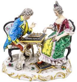 390 - FIGURA EN PORCELANA DE MEDIADOS DEL S.XX