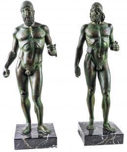 742 - PAREJA DE ESCULTURAS "GUERREROS DE RIACE"