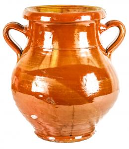 402 - JARRA DE CONSERVAS EN CERÁMICA CATALANA DE FINALES DEL S.XIX