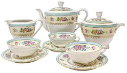 413 - JUEGO DE TÉ LIMOGES DE MEDIADOS DEL S.XX