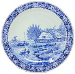 434 - PLATO DECORATIVO EN CERÁMICA DE DELFT SEGUNDA MITAD S.XX