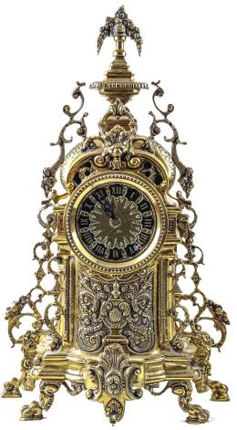 670 - RELOJ DE BRONCE DE LA SEGUNDA MITAD DEL S.XX.