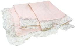 763 - JUEGO DE CAMA DE MATRIMONIO EN HILO DE LA SEGUNDA MITAD S.XX