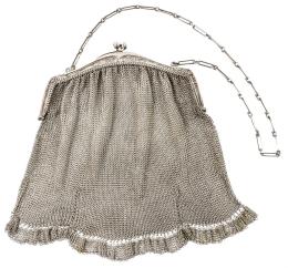 643 - BOLSO DE MALLA DE PLATA DE PPS. DEL S.XX