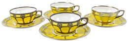 433 - CUATRO TAZAS PORCELANA ALEMANA