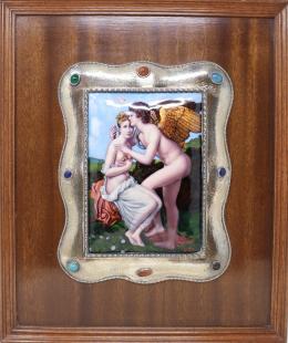 790 - ESMALTE ENMARCADO "CUPIDO Y PSIQUE"