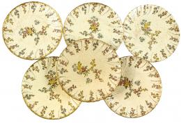 419 - CONJUNTO DE PLATOS EN LOZA FRANCESA DE PRINCIPIOS DEL S.XX