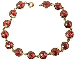 145 - PULSERA CON GRANATES S.XIX