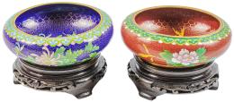 375 - DOS CENTROS ORIENTALES CLOISONÉ DE MEDIADOS S.XX