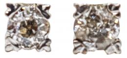 129 - PENDIENTES DORMILONAS CON BRILLANTES